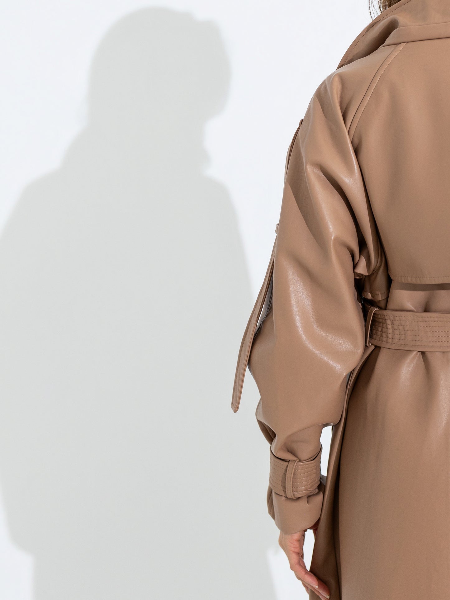 GABRIELLE LEATHER TRENCH COAT